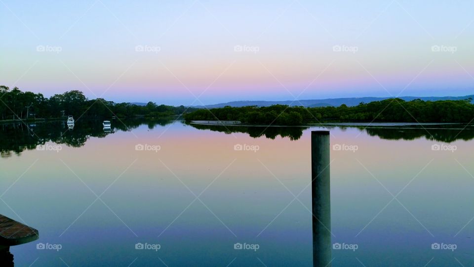 Pastel River Reflections