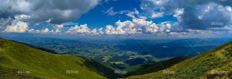Carpathian mountains in Ukraine