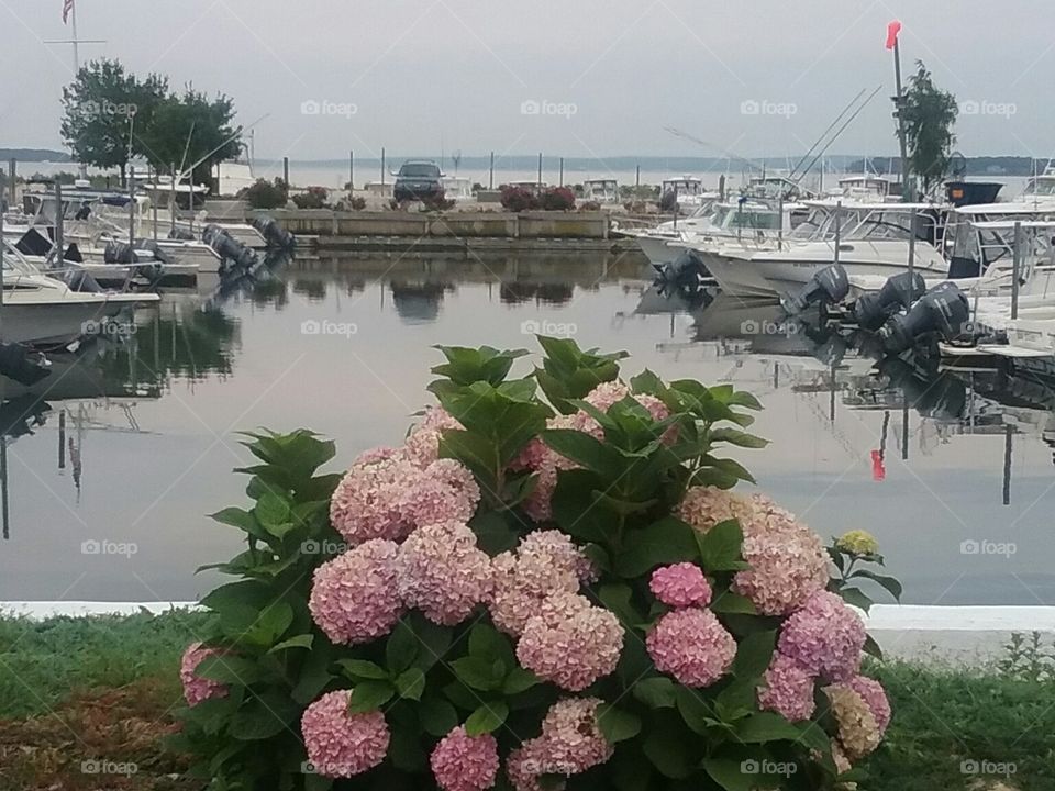 Vacationing at the beach by boat.