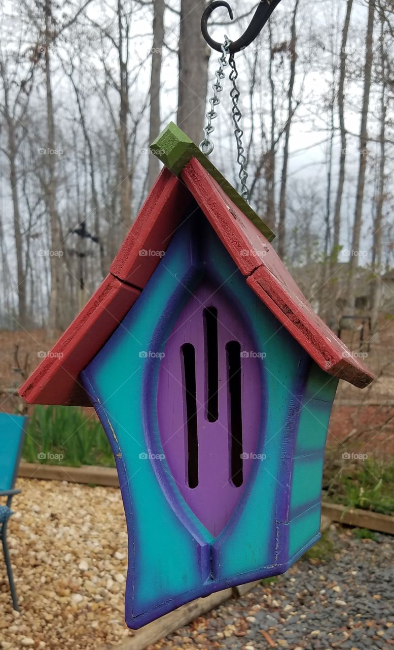colorful birdhouse
