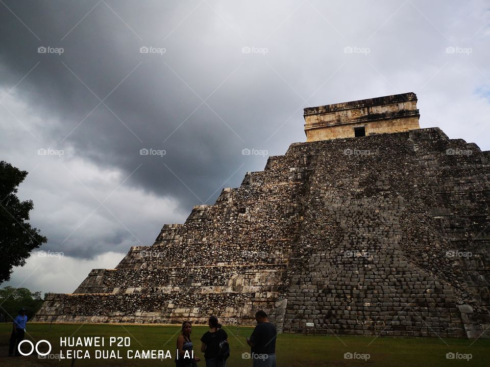 Mayan ruins in Mexico. in our beautiful Yucatan. you can see the powerful and ancient pyramid. if the day is good, you can enjoy the amazing view and you can learn history.