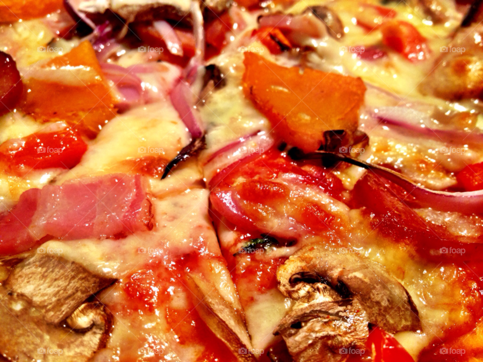 bacon tomato cheese pizza by logme1n