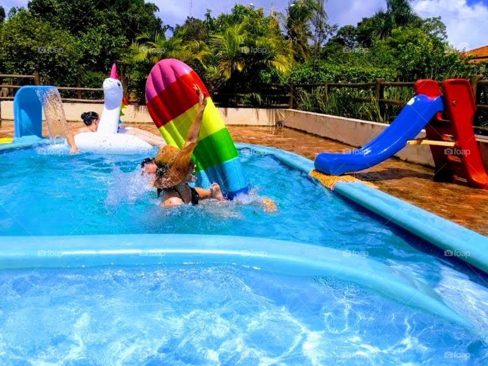 Fun at swimming pool!