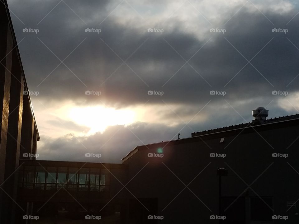 Sky over building