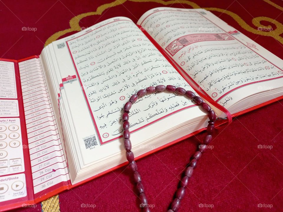 During Ramadan, Muslims recite the Quran and do good deeds.