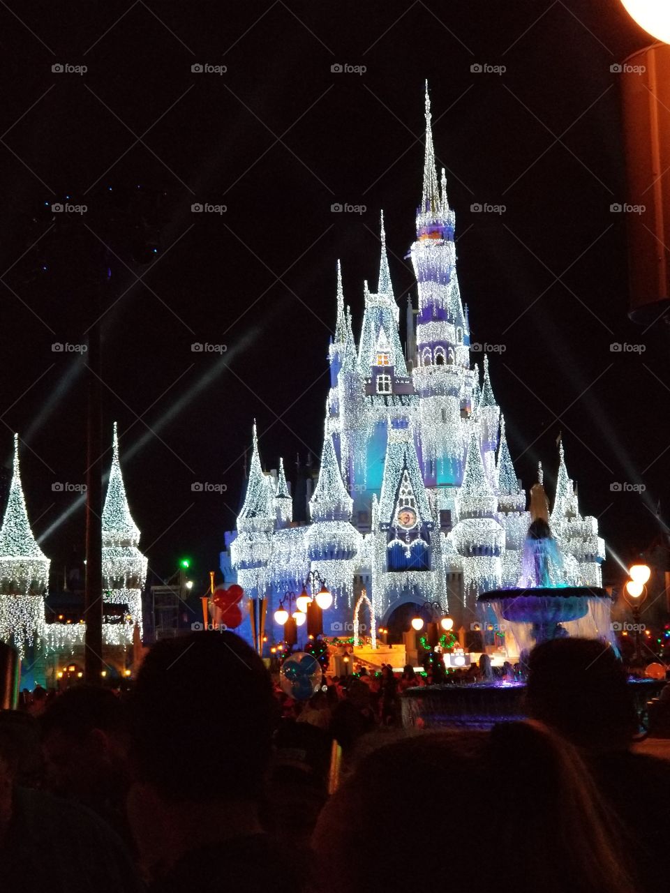 Disney Wolrd's Magic Kingdom Christmas light show!