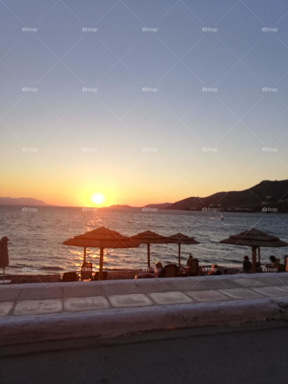 Sunset from Salaminos Island Greece