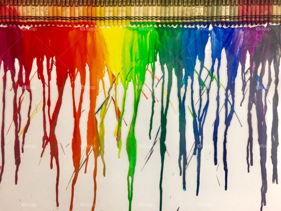 Melted Crayon Rainbow 
