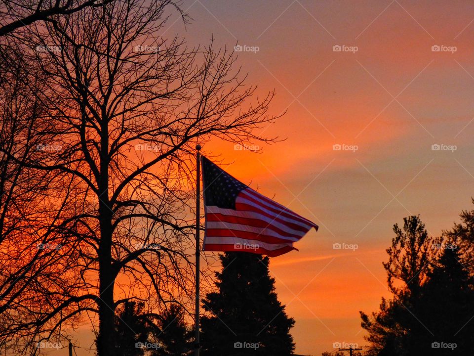 Sunset flag