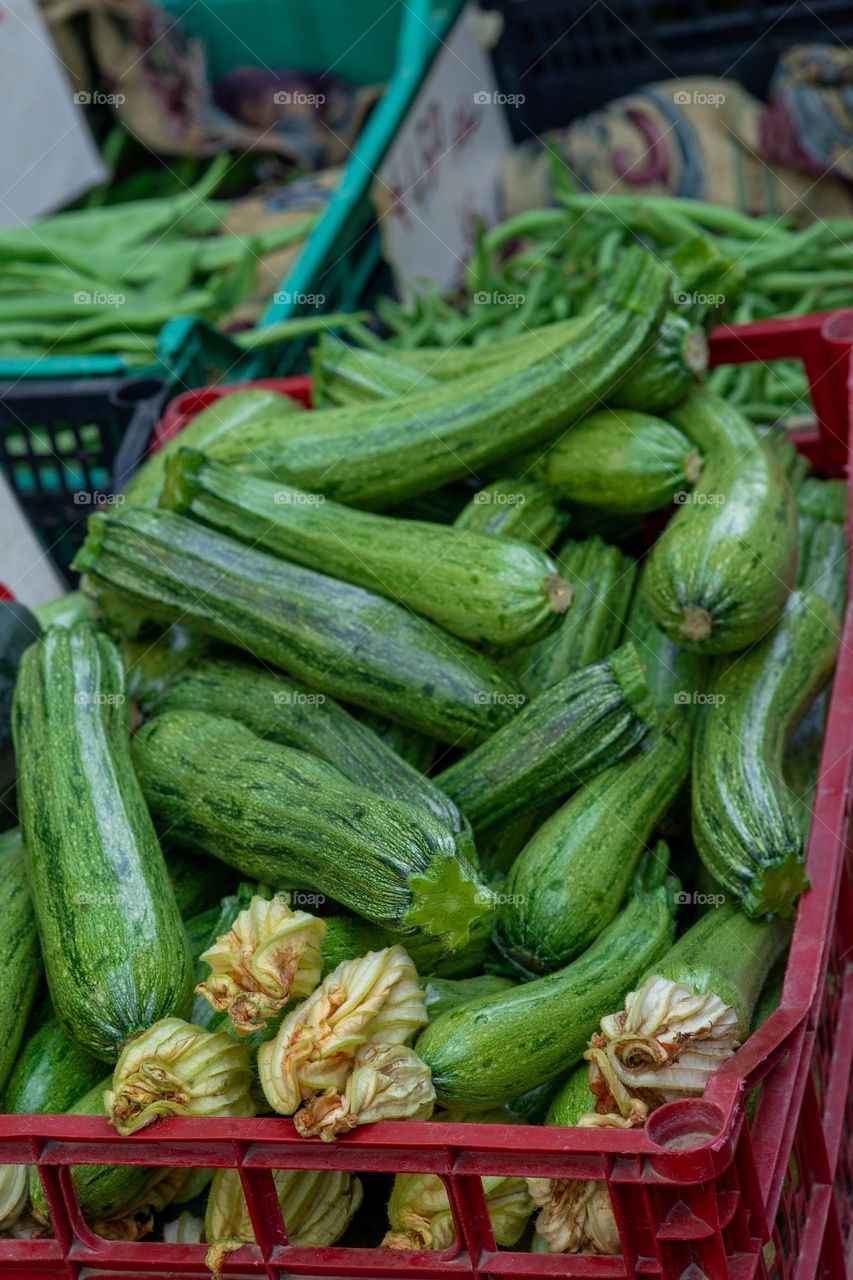green zucchinis