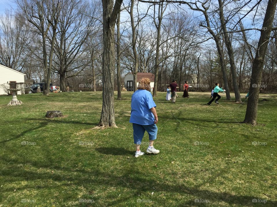Easter Sunday . Easter egg hunt 