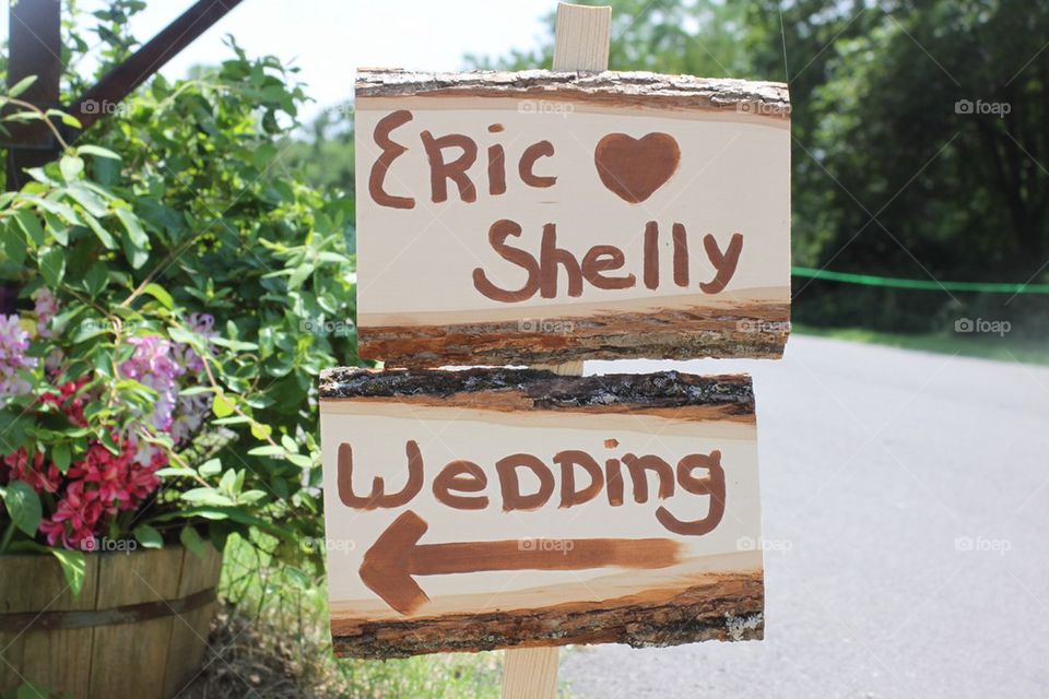 Wedding sign