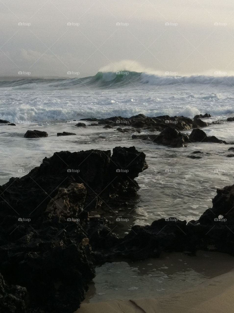 beach ocean waves surf by ninki