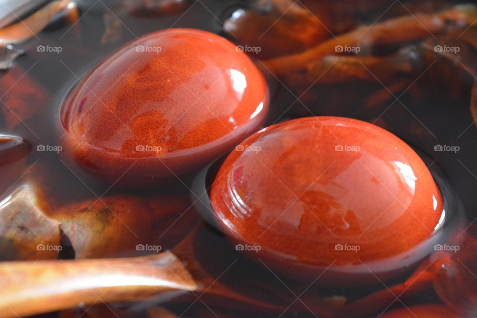 red eggs Easter spring holiday beautiful texture background