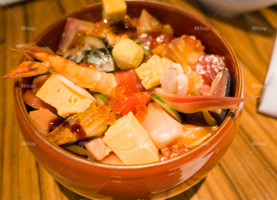 Close-up of seafood in bowl