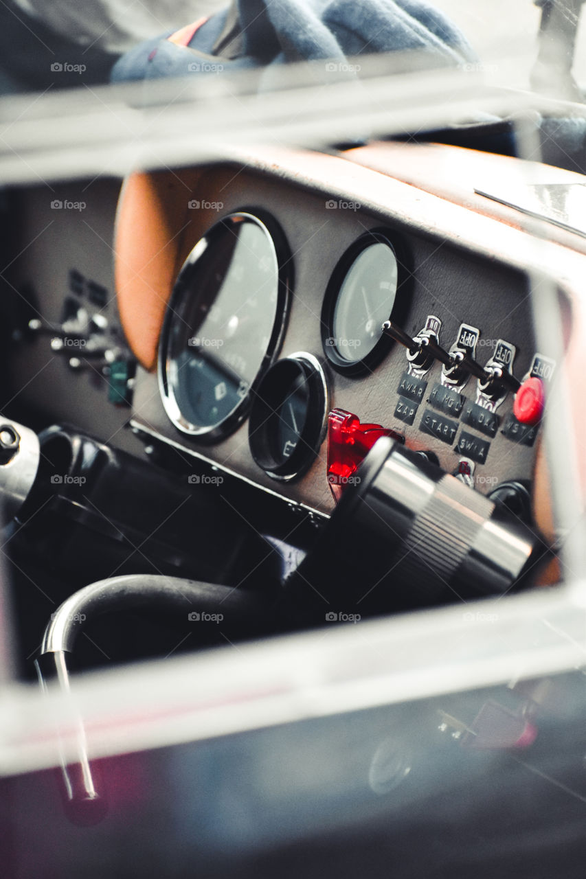 The interior of the Trabant car, produced in 1957–1991.