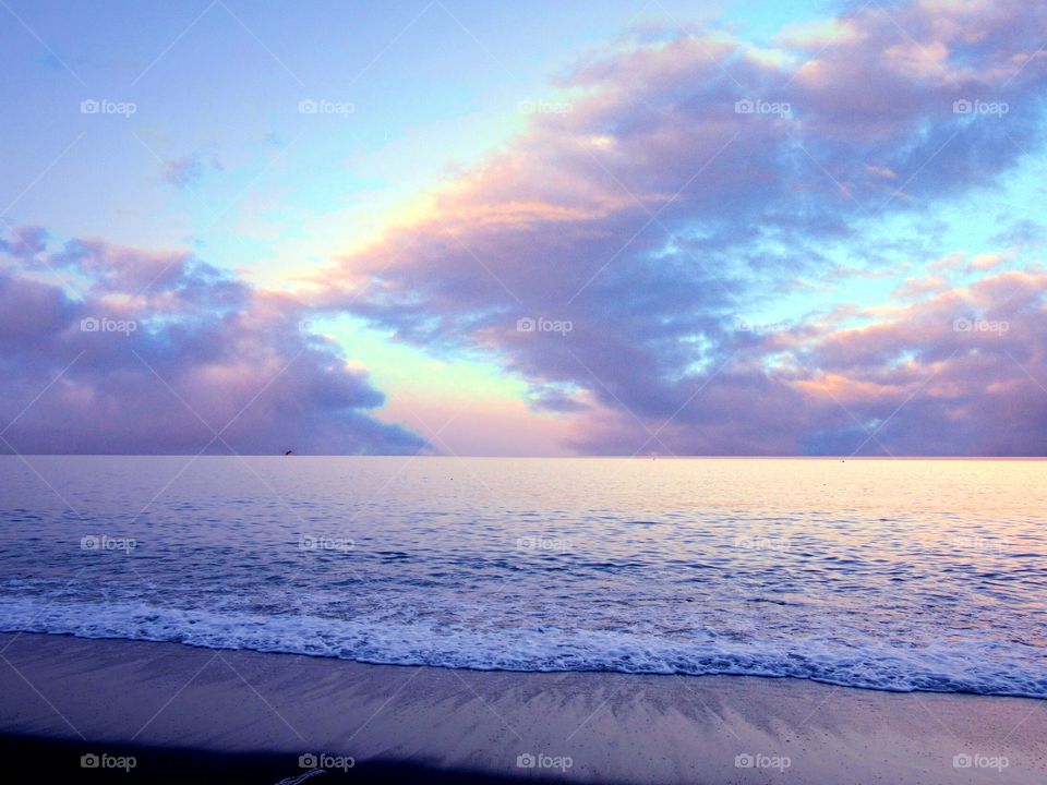 The sea of Palinuro and clouds ( Palinuro - Italy ).