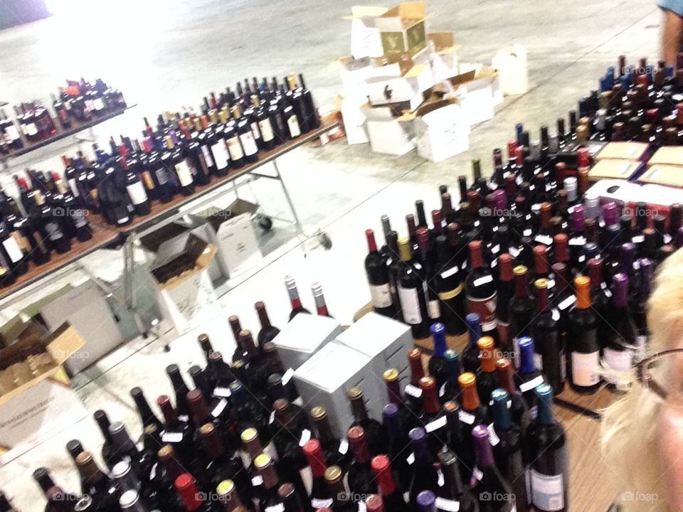 Wine bottles galore