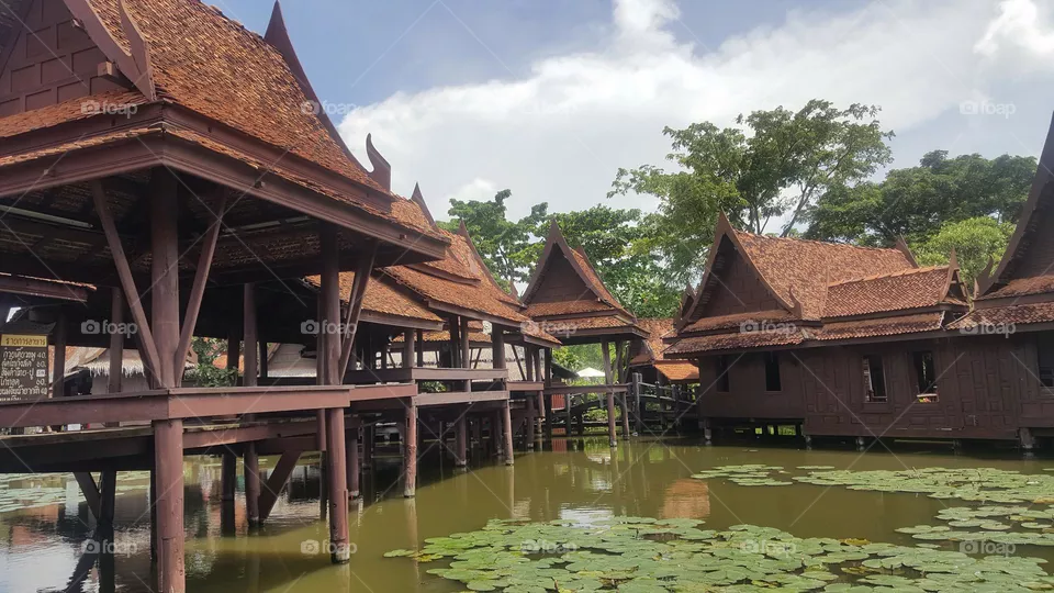 Thai house - made of wood