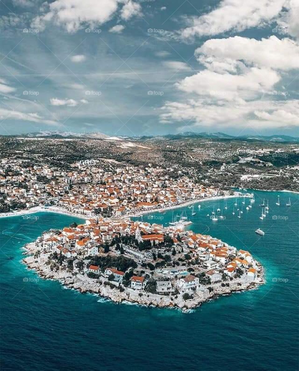 Primošten city from Croatia