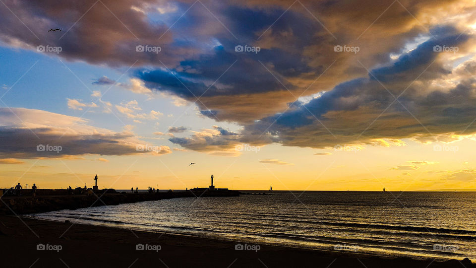 Seascape in Grau du roi in France