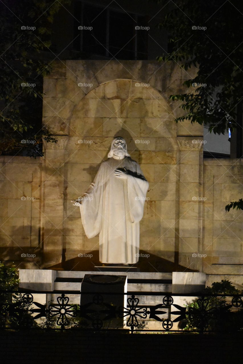 religous statue. athens greece