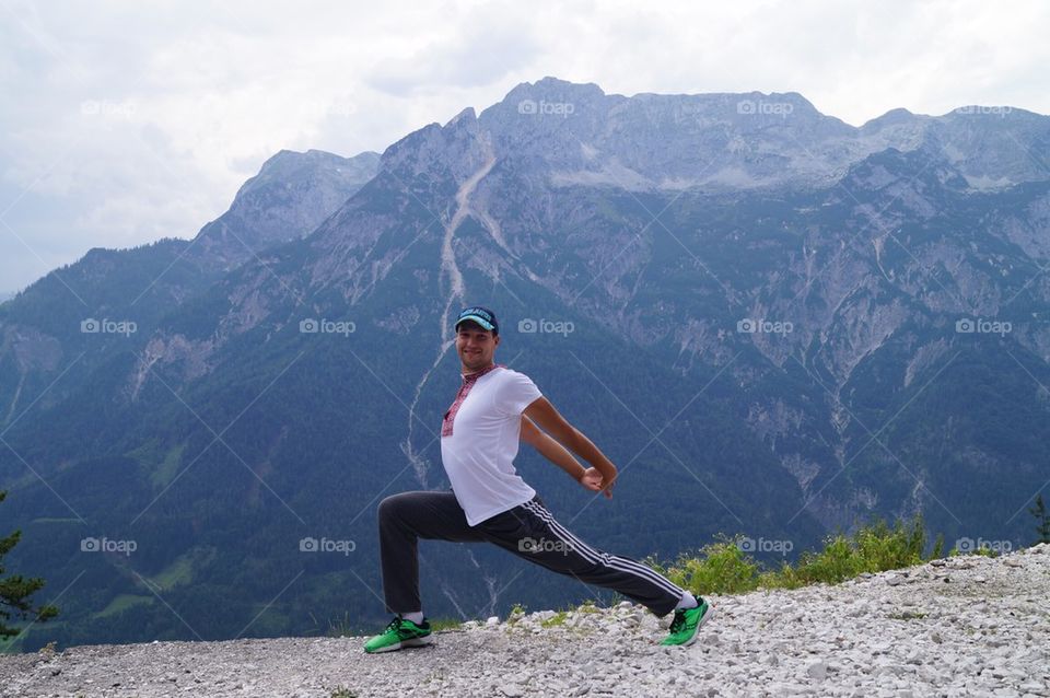 Me and yoga practice in Austria