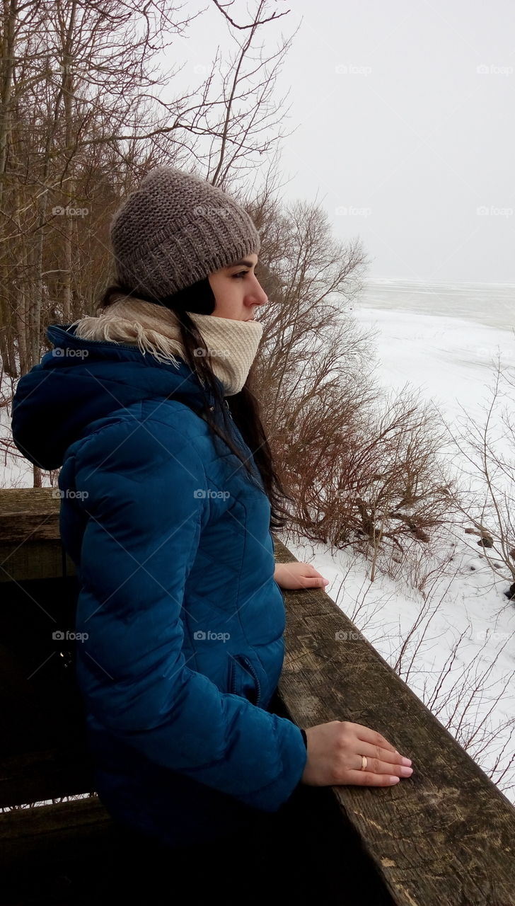 Women enjoying the winter