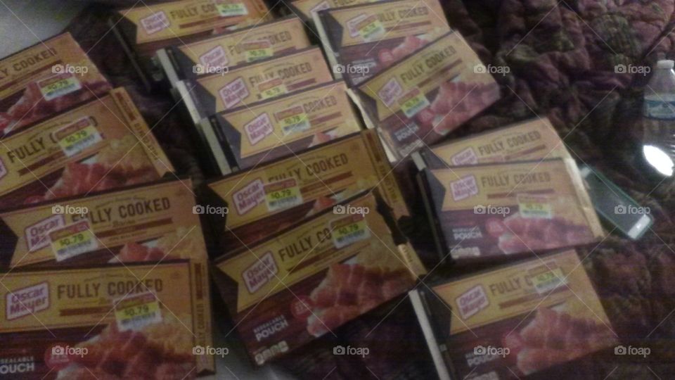 discount pre cooked bacon from Kroger haul money saved