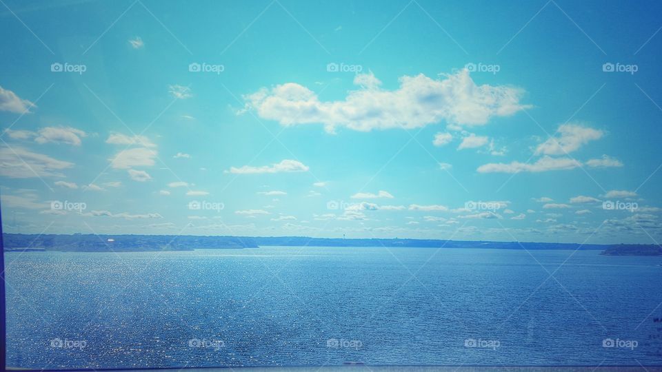 Sky over the idyllic lake