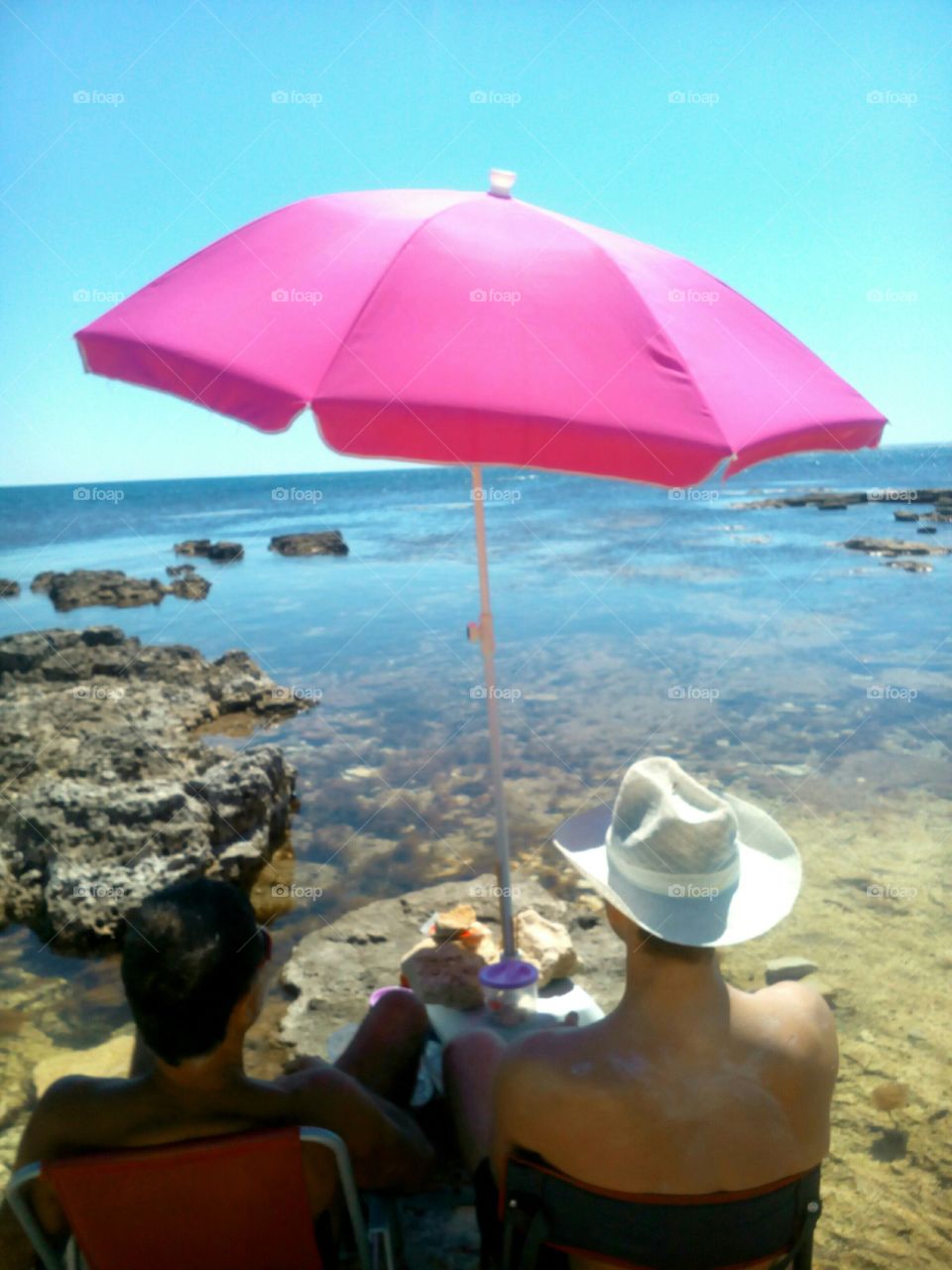 Umbrella, Water, People, Seashore, Travel