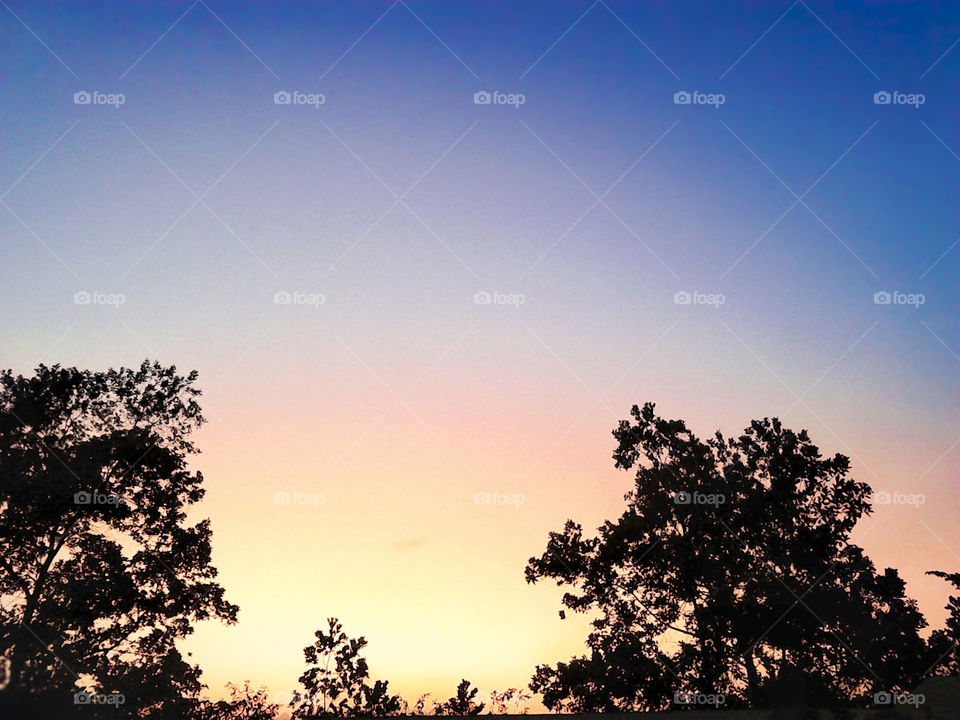 Gradation of sky in sunrise time