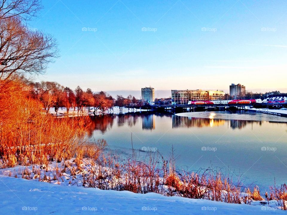 At a cold winterwalk