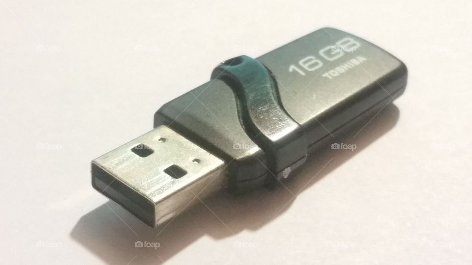 USB Flash Drive. 16 gb Flash Drive on my desk