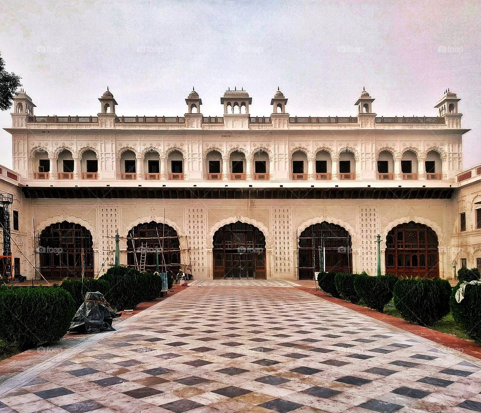 Elevation showing Architectural elements of a palace in Patiala, India