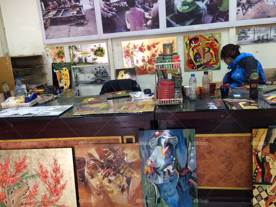 Art shop in vietnam