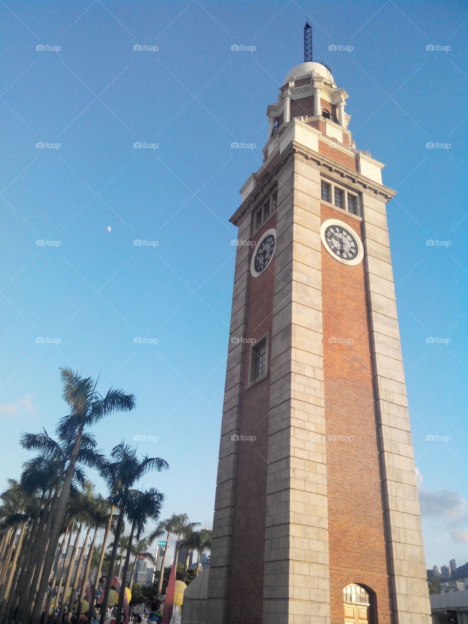 clock tower in hong kong. clock tower near exibition center