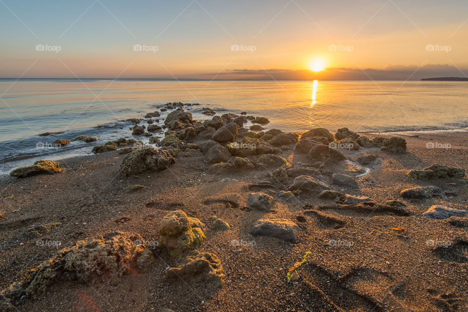 Rocks at sunset