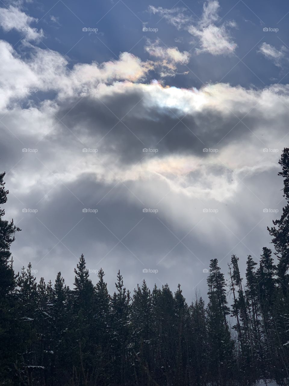 Light through clouds 