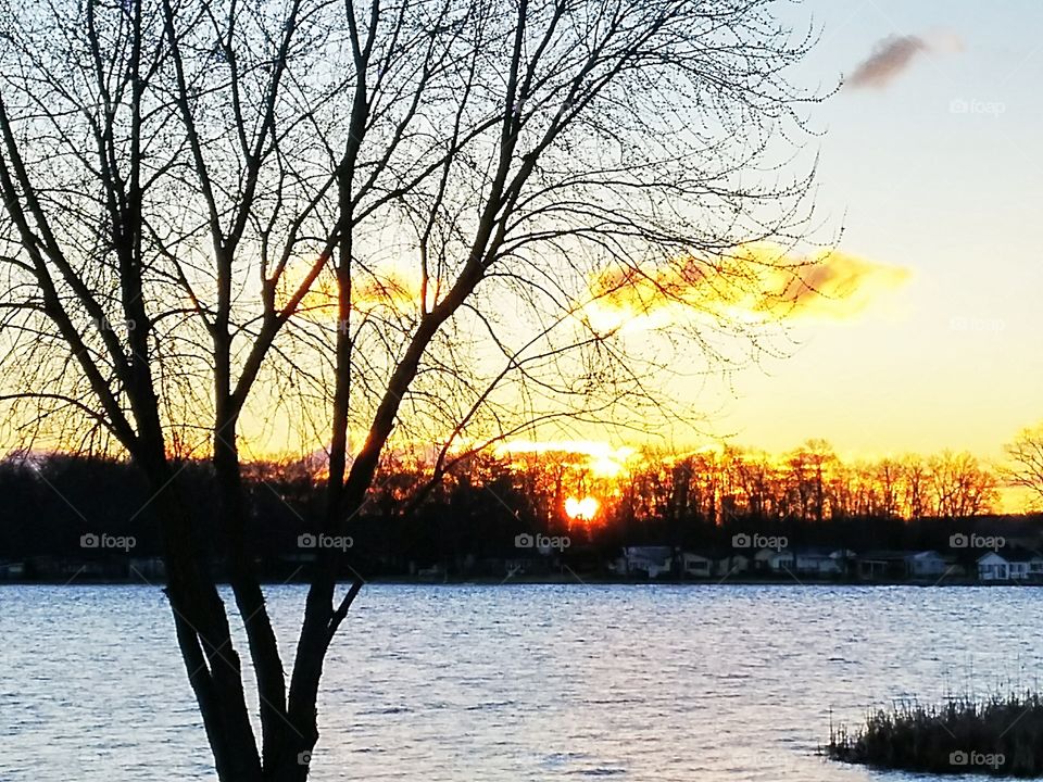 Sunrise on Long lake, Mi