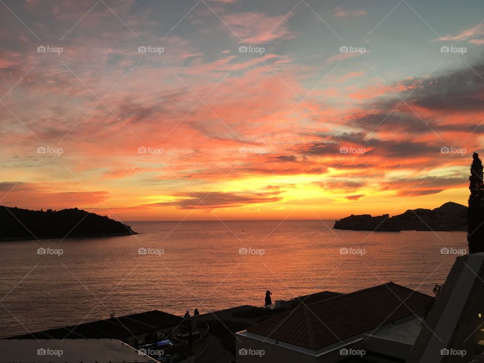 Lovely sunset over the waters of Croatia. My favorite evening view meets my favorite sunset. The spectacular array of colors pleaded to be captured and shared with all the world. Can’t you gaze into this scene for hours? Never blinding, simply sweet.