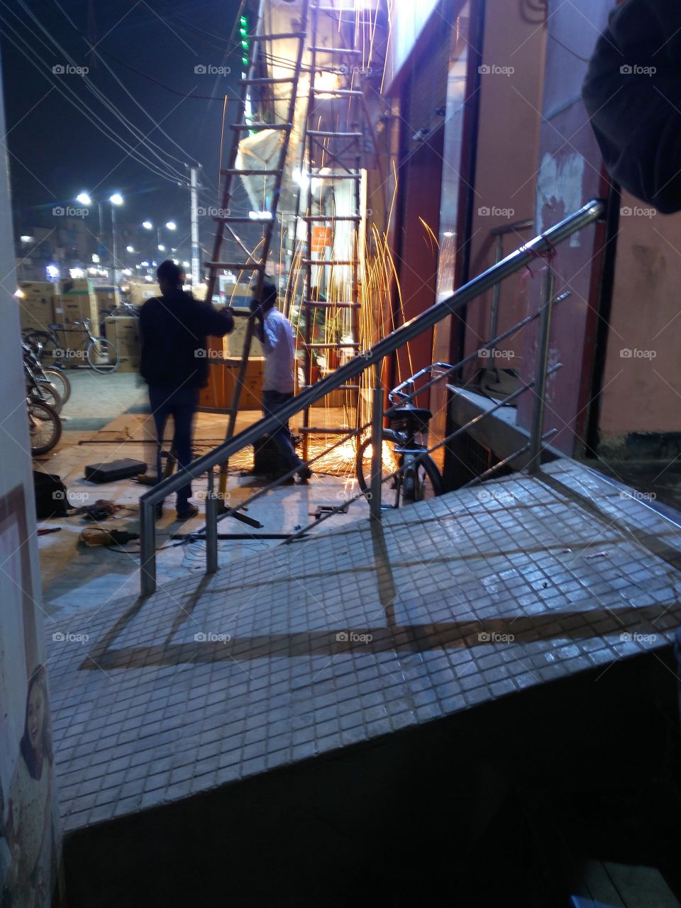 market place at night