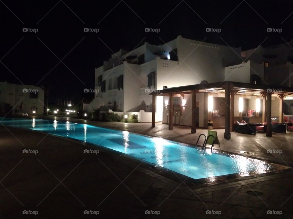 Pool at night