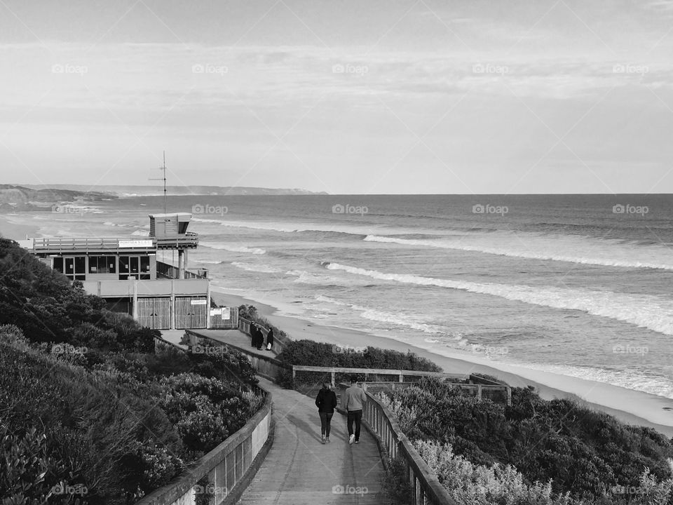 Going for a walk along the beach