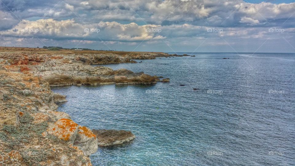 Shoreline with cliffs