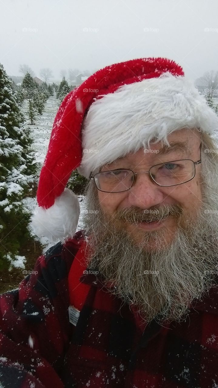 Snowing on Santa