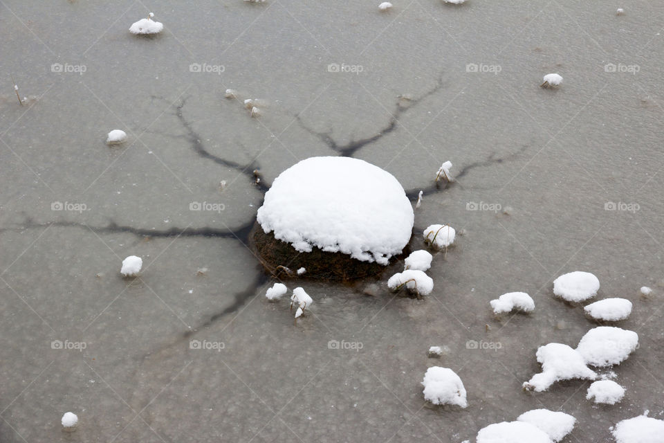 Ice stone pattern winter  - is stenar sprickor mönster 