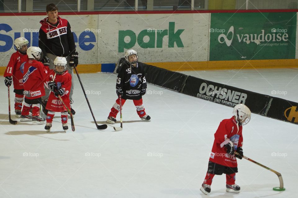 Kids Learn To Play Hockey