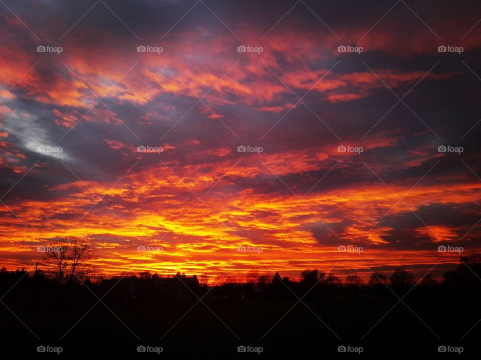 sky on fire