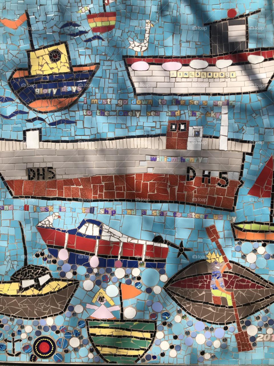 One of several Murals on prominent display,in this large town, this one has a nautical theme.